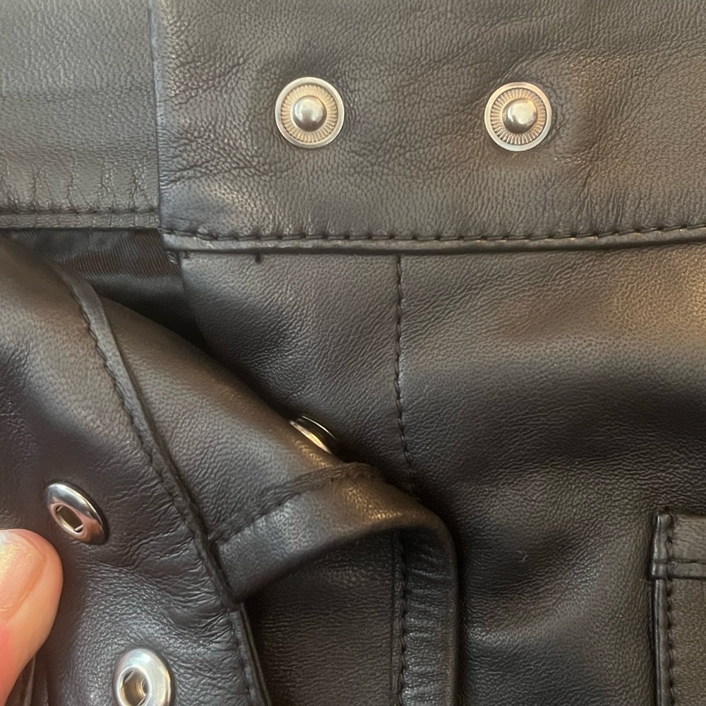 Frame Lamb Leather Mini Skirt Women’s - Picture 3 of 8